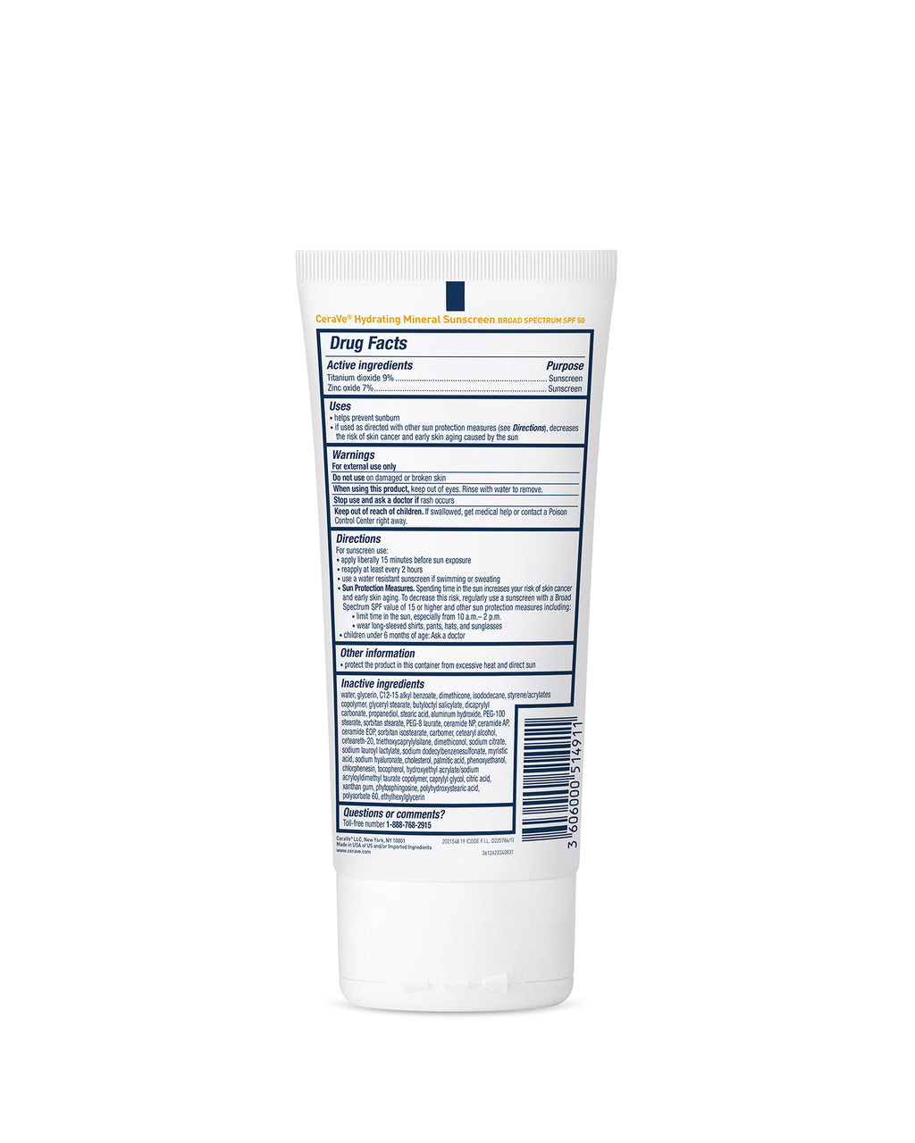 CeraVe Sunscreen Body Hydrating Sunscreen Body Lotion Spf