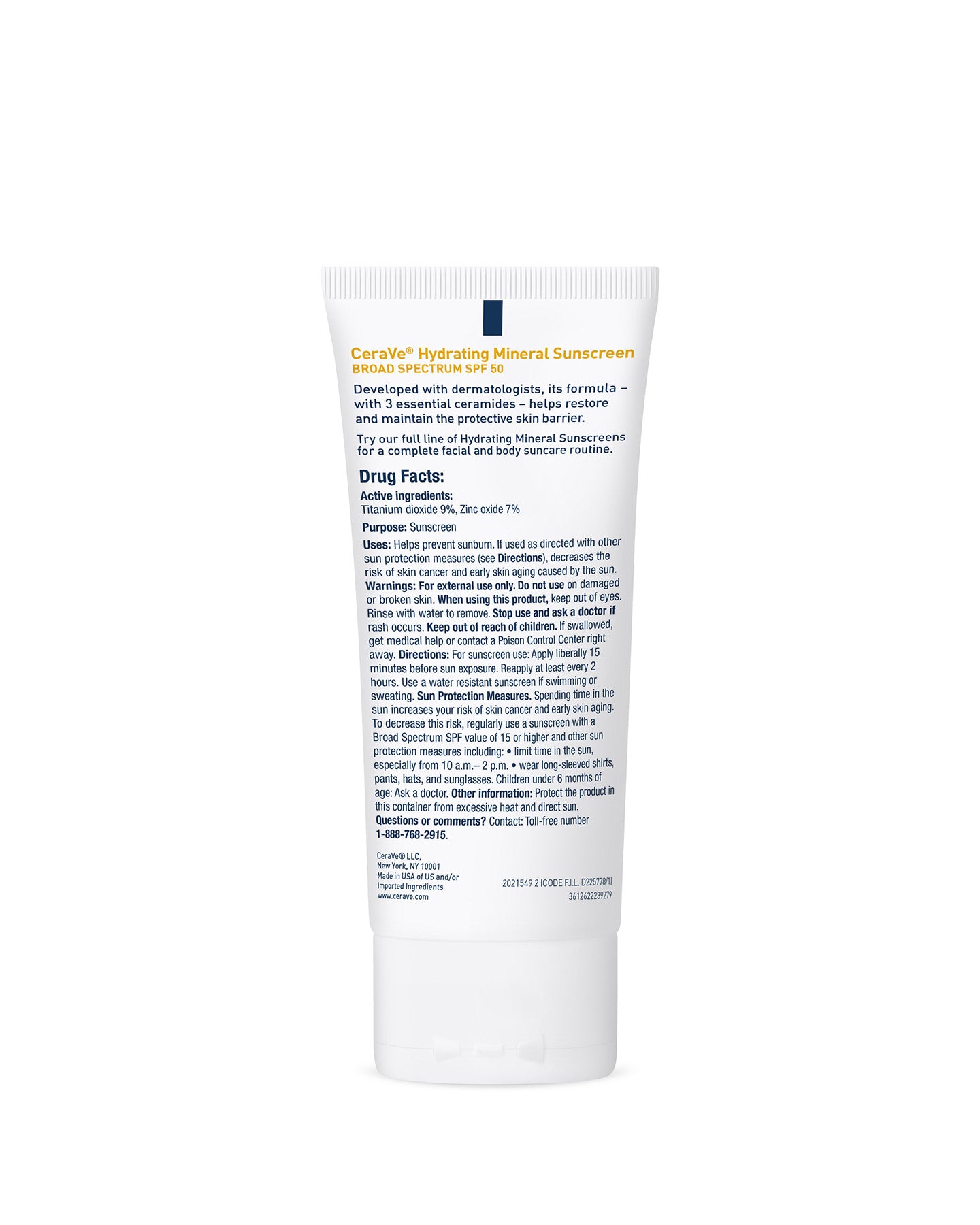 CeraVe Sunscreen Face Hydrating Mineral Sunscreen Face Lotion Spf